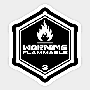 Warning: Flammable Sticker